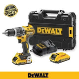 Kit perceuse à percussion DeWalt 18V XR avec 2 batteries et mallette